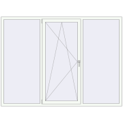 REHAU SYNEGO MD 2300x1700 мм Білий (RAL 9016) з двох сторін REHAU SYNEGO MD 2300x1700 мм Білий (RAL 9016) з двох сторін