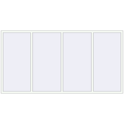 REHAU Euro 70 3100x1600 мм Білий (RAL 9016) з двох сторін