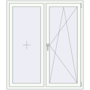 REHAU SYNEGO MD 1300x1500 мм Білий (RAL 9016) з двох сторін REHAU SYNEGO MD 1300x1500 мм Білий (RAL 9016) з двох сторін