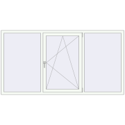 REHAU Euro 70 2300x1200 мм Білий (RAL 9016) з двох сторін