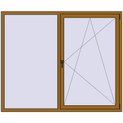 REHAU Euro 70 1925x1600 мм LIGHT_OAK з двох сторін