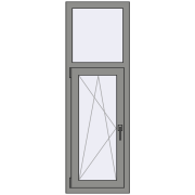 Altest Pony 375 500x1500 мм RAL 9007 Grey aluminium з двох сторін