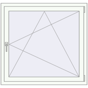 REHAU Euro 70 1100x1000 мм Білий (RAL 9016) з двох сторін