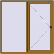 REHAU Euro 60 1600x1600 мм LIGHT_OAK з двох сторін REHAU Euro 60 1600x1600 мм LIGHT_OAK з двох сторін