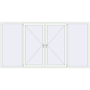 REHAU Euro 70 3000x1550 мм Білий (RAL 9016) з двох сторін