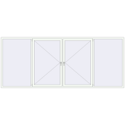 REHAU Euro 60 3900x1600 мм Білий (RAL 9016) з двох сторін