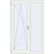 REHAU Euro 60 980x1560 мм Білий (RAL 9016) з двох сторін