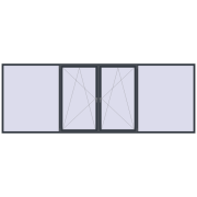 REHAU Euro 60 5000x1800 мм ANTHRACITE_GREY_STRUKTURAL з двох сторін