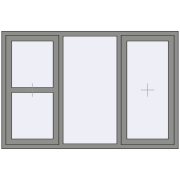 Altest Pony 375 1800x1200 мм RAL 9007 Grey aluminium з двох сторін