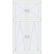 REHAU SYNEGO MD 1200x2250 мм Білий (RAL 9016) з двох сторін REHAU SYNEGO MD 1200x2250 мм Білий (RAL 9016) з двох сторін