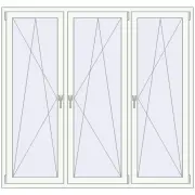 REHAU Euro 70 1800x1700 мм Білий (RAL 9016) з двох сторін