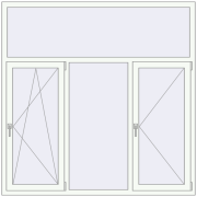 REHAU Euro 60 1800x1800 мм Білий (RAL 9016) з двох сторін
