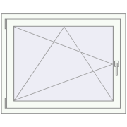 REHAU Euro 60 1000x750 мм Білий (RAL 9016) з двох сторін