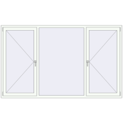 REHAU Brillant-Design 2443x1470 мм Білий (RAL 9016) з двох сторін