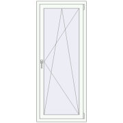REHAU Euro 60 700x1700 мм RAL 9016 Traffic white з двох сторін