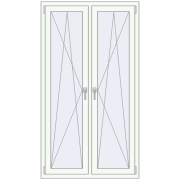 REHAU Brillant-Design 1000x1800 мм Білий (RAL 9016) з двох сторін