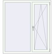REHAU Brillant-Design 1270x1400 мм GOLDEN OAK ззовні