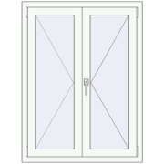 REHAU Euro 70 900x1200 мм Білий (RAL 9016) з двох сторін