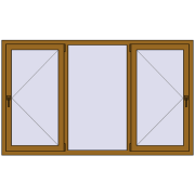 REHAU Euro 60 2000x1200 мм LIGHT_OAK з двох сторін