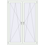 REHAU Euro 70 1300x1880 мм Білий (RAL 9016) з двох сторін