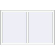 REHAU Euro 60 1600x1000 мм Білий (RAL 9016) з двох сторін