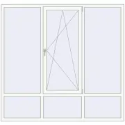 REHAU Euro 70 2100x2000 мм Білий (RAL 9016) з двох сторін