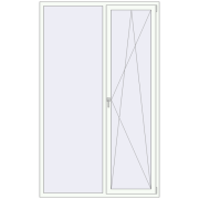 REHAU Euro 70 1470x2400 мм Білий (RAL 9016) з двох сторін