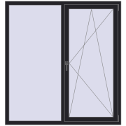 REHAU Brillant-Design 1500x1600 мм BLACK_ULTI-MATT з двох сторін REHAU Brillant-Design 1500x1600 мм BLACK_ULTI-MATT з двох сторін