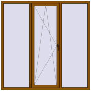 REHAU Euro 60 1800x1800 мм GOLDEN OAK з двох сторін REHAU Euro 60 1800x1800 мм GOLDEN OAK з двох сторін